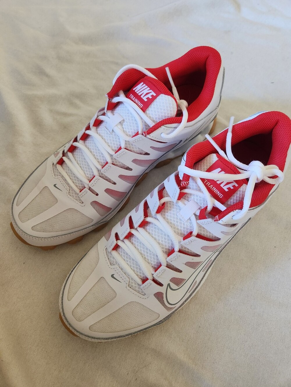 Nike‎ Reax 8 TR Mesh Sneakers Mens 9 White Red 621716-103 Walking Shoes NEW - Picture 13 of 14